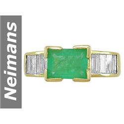 2.8 ct Emerald & Diamond Ring 14kt Gold