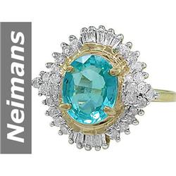 2.75 ct Apatite & Diamond Ring 14kt Gold