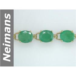 15.25 ct Emerald Bracelet 14kt Gold