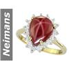 Image 1 : 8.95 ct Star Ruby & Diamond Ring 14kt Gold