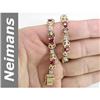 Image 1 : 4.29 ct Ruby & Diamond Bracelet 14kt Gold