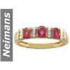 Image 1 : 0.77 ct Ruby & Diamond Ring 14kt Gold