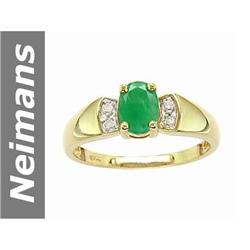 0.77 ct Emerald & Diamond Ring 14kt Gold