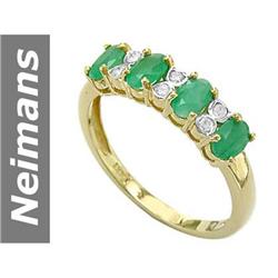 1.68 ct Emerald & Diamond Ring 14kt Gold