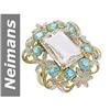 Image 1 : 9.84 ct Apatite & White Morganite & Diamond Ring 14kt Gold