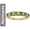 Image 1 : 0.95 ct Emerald & White Sapphire Ring 14kt Gold