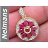 Image 1 : 2.22 ct Ruby & Diamond Pendant 14kt Gold