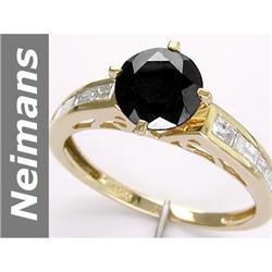1.91 ct Black & White Diamond Ring 14kt Gold