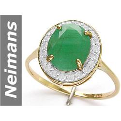 2.74 ct Emerald & Diamond Ring 14kt Gold