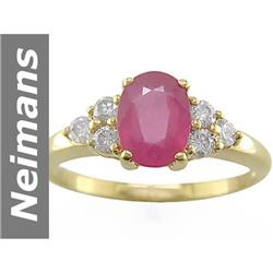 Classy 1.8 ct  Quality Ruby & Diamond Ring 14kt Gold