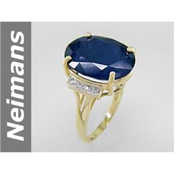 109 12.54 ct Sapphire & Diamond Ring 14kt Gold
