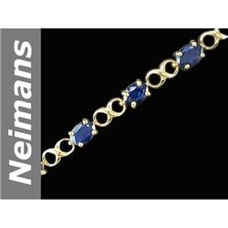 11.50 ct Sapphire Bracelet 14kt Gold