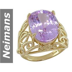 15.3 ct Pink Kunzite Ring 14kt Gold