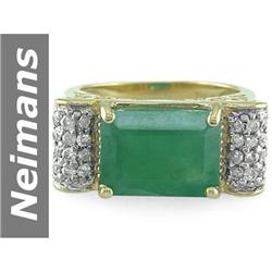 5.44 ct Emerald & Diamond Ring 14kt Gold
