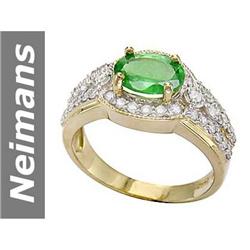 2.32 ct Tsavorite & Diamond Ring 14kt Gold