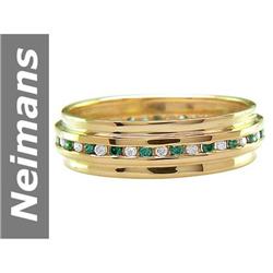 0.34 ct Blue Diamond & Diamond Ring 14kt Gold