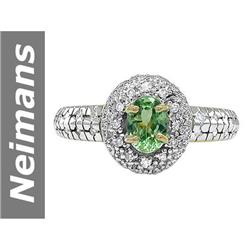0.99 ct Tsavorite & Diamond Ring 14kt Gold