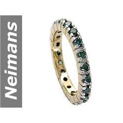 0.95 ct Blue Diamond Ring 14kt Gold