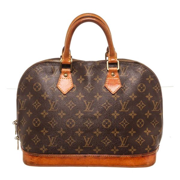Louis Vuitton Brown Alma MM Satchel Bag