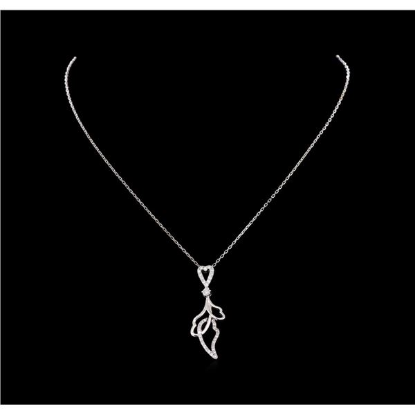 0.55 ctw Diamond Necklace - 14KT White Gold