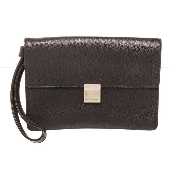 Louis Vuitton Black Epi Leather Selenga Bag