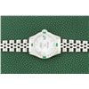 Image 4 : Rolex Ladies Stainless Steel Mother Of Pearl Diamond Emerald 26MM Datejust Wrist