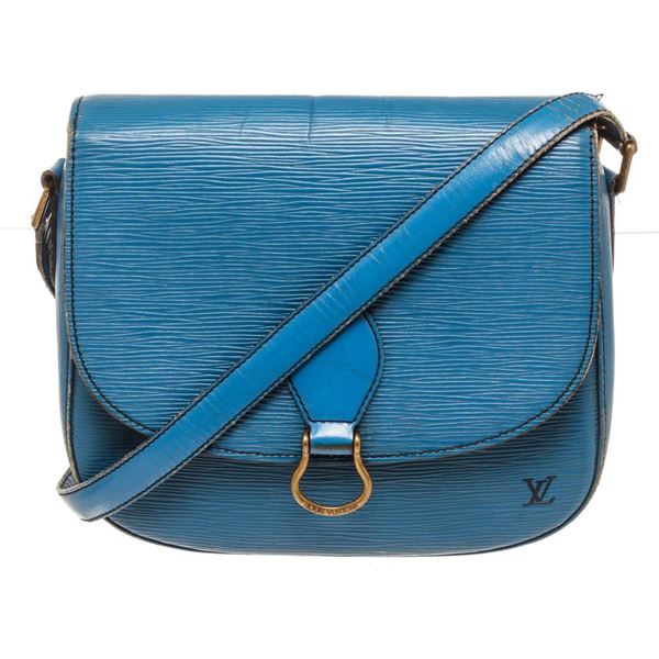 Louis Vuitton Blue Epi Leather St. Cloud MM Crossbody Bag
