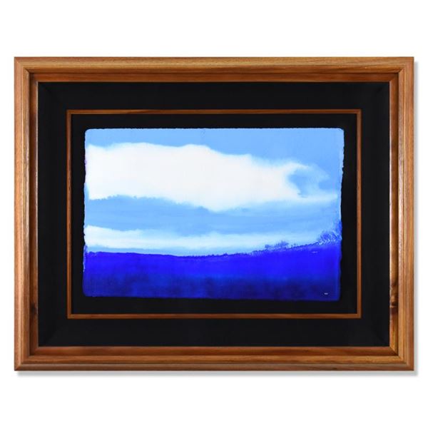 Wyland, "Clouds Of The Pacific" Framed Original Watercolor Painting Hand Signed