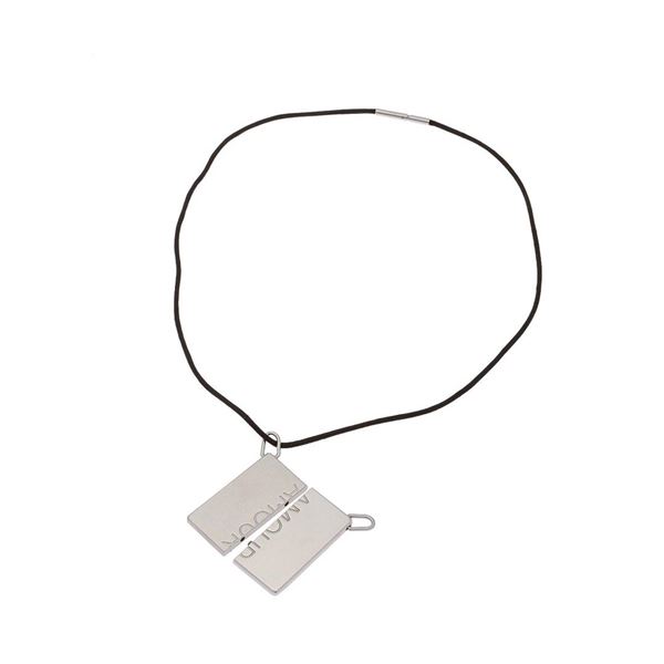 Hermes Silver Symbol Pendant Top Necklace