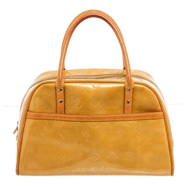 Louis Vuitton Yellow Monogram Vernis Tompkins Handbag