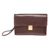 Image 1 : Louis Vuitton Burgundy Leather Selenga Clutch Bag