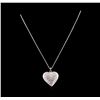 Image 2 : 14KT White Gold 1.29 ctw Diamond Heart Pendant With Chain