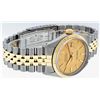 Image 3 : Rolex Mens 2 Tone Champagne Linen Index 36MM Datejust Wristwatch Oyster Perpetua