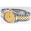 Image 9 : Rolex Mens 2 Tone Champagne Linen Index 36MM Datejust Wristwatch Oyster Perpetua