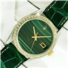 Image 2 : Rolex Datejust Mens 36 Green Malachite Diamond Bezel 18K/SS Oyster Perpetual