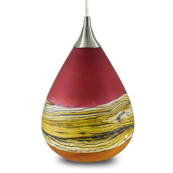 Large Strata Series Hanging Teardrop Lamp by GartnerBlade Glass