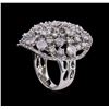 Image 2 : 14KT White Gold 6.74 ctw Diamond Ring