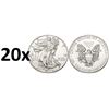 Image 1 : (20 COUNT) 2013 American Silver Eagle .999 Fine Silver Dollar Coins