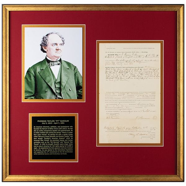 P. T. Barnum Document Signed