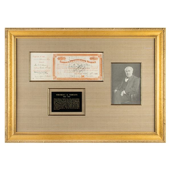 Thomas Edison Document Signed