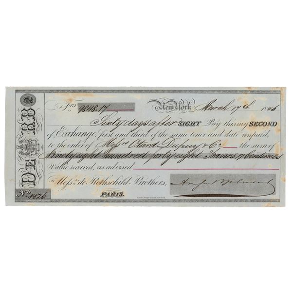August Belmont Document Signed
