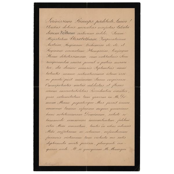 Franz Joseph I of Austria Letter Signed