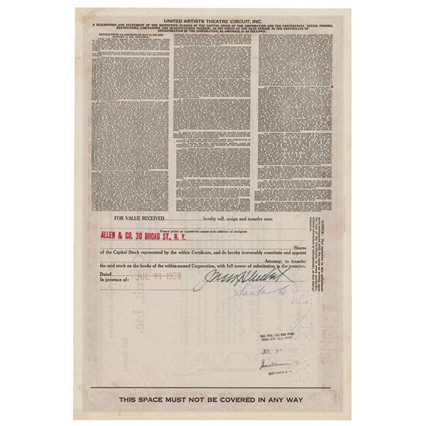 Jacob J. Shubert Document Signed