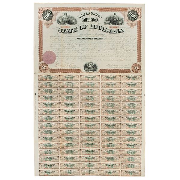 State of Louisiana 1871 Bond