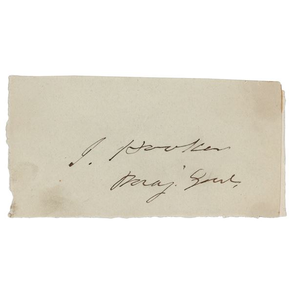 Joseph Hooker Signature