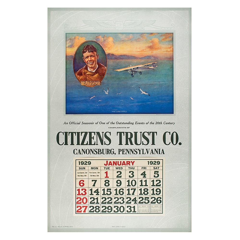 Charles Lindbergh 1929 Calendar
