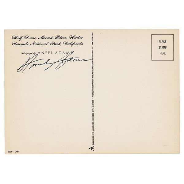 Ansel Adams Signed Postcard
