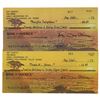Image 1 : Three Stooges: Joe DeRita (2) Signed Checks