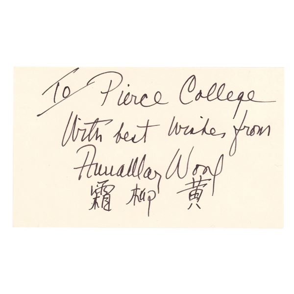 Anna May Wong Signature