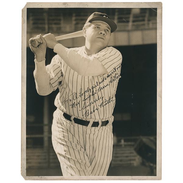 Babe Ruth Signed Oversized Photograph
